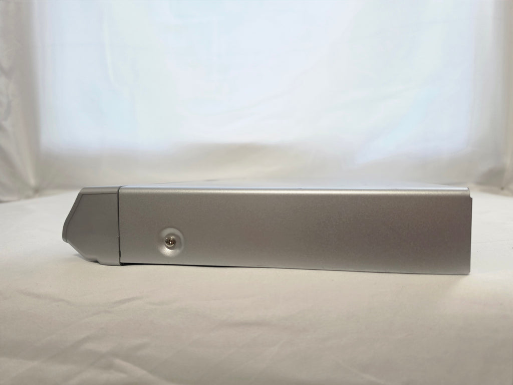 Left side panel of the silver Pioneer DV-270 DVD player.